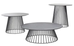 Grid Lounge- und Beistelltisch Alu anthracite HPL