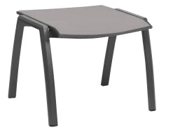 Hocker Kari Alu anthrazit Textilenbezug silber