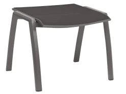 Hocker Kari Alu graphit Textilenbezug silbergrau