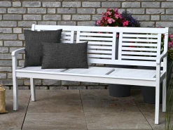 Holzbank Britta 3-Sitzer 153cm weiß
