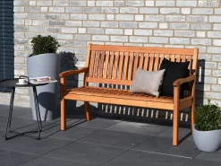 Holz Gartenbank Kansas 130cm 2-Sitzer