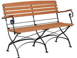 Holz Klappbank Maja Flachstahl-Robinie 130cm