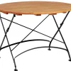 Holz Klapptisch Maja Flachstahl-Robinie Ø110cm