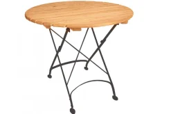 Holz Klapptisch Maja Flachstahl-Robinie Ø85cm