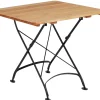 Holz Klapptisch Maja Flachstahl-Robinie 80x80cm