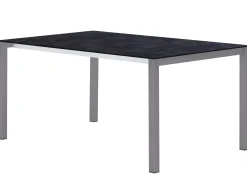 HPL Ausziehtisch Melago Edelstahl graphit 160/220x100cm