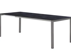 HPL Ausziehtisch Melago Edelstahl graphit 160/220x100cm