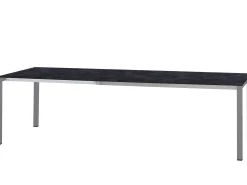 HPL Ausziehtisch Melago Edelstahl graphit 160/220/280x100cm