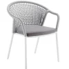 Jooy Stapelsessel String-Flex white inkl. Sitz-Polster anthracite