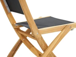 Klappstuhl Fairchild Teak Textilene® schwarz