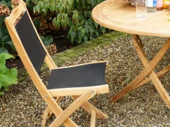 Klappstuhl Fairchild Teak Textilene® schwarz