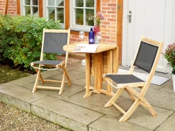 Klappstuhl Fairchild Teak Textilene® schwarz