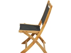 Klappstuhl Fairchild Teak Textilene® schwarz