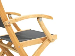 Klappstuhl mit Armlehnen Fairchild Teak Textilene® schwarz