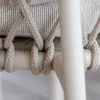 Klea Sessel Alu greige mit Kordel greige Kissen Vanilla