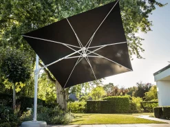 LED Ampelschirm Easy Swing 300x300cm silber|schwarz O´bravia
