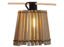 Lichterkette Okinawa Bambus Solar & Akku 10 LED Birnen 800cm