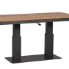 Lift-Tisch Levaro Teakholz Alu anthrazit 138x80cm