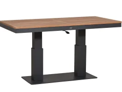 Lift-Tisch Levaro Teakholz Alu anthrazit 138x80cm