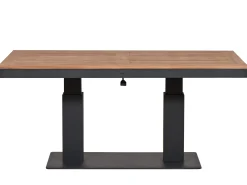Lift-Tisch Levaro Teakholz Alu anthrazit 138x80cm