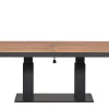 Lift-Tisch Levaro Teakholz Alu anthrazit 160x90cm