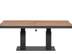 Lift-Tisch Levaro Teakholz Alu anthrazit 160x90cm