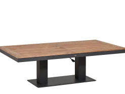 Lift-Tisch Levaro Teakholz Alu anthrazit 160x90cm