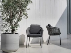Loop Dining Sessel Alu anthracite String-Flex anthracite