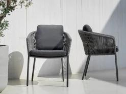 Loop Dining Sessel Alu anthracite String-Flex anthracite