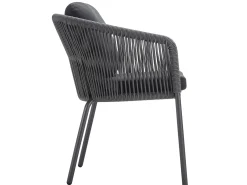 Loop Dining Sessel Alu anthracite String-Flex anthracite