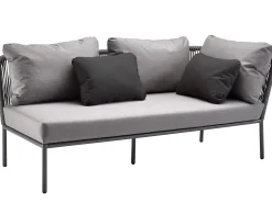 Loop Lounge Recamiere links Alu anthracite String-Flex anthracite