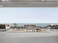Loop Lounge Recamiere rechts Alu anthracite String-Flex anthracite