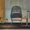 Loop Lounge Sessel Hochlehner Alu anthracite String-Flex anthracite
