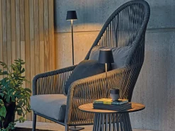 Loop Set 2-teilig Lounge Sessel Hochlehner & Hocker anthracite