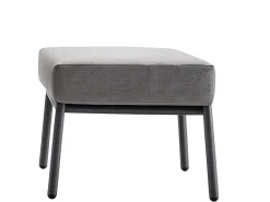 Loop Set 2-teilig Lounge Sessel Hochlehner & Hocker anthracite