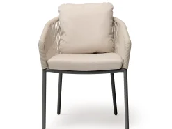 Loop Stapelessel Alu anthracite String-Flex sand Kissen beige