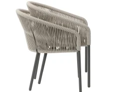 Loop Stapelessel Alu anthracite String-Flex sand Kissen beige