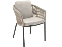 Loop Stapelessel Alu anthracite String-Flex sand Kissen beige