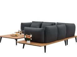 Loungemöbel Outdoor Stoff Loungeset Outback Alu Teak