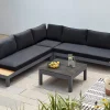 Lounge Set Ecke Solis Alu anthracite Teak Sunbrella Keramik