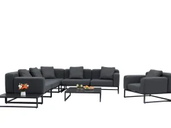 Loungeset Emerald modular 8-teilig mit Outdoorpolster Dark grey