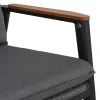 Loungeset Fairfield 4-teilig verstellbar Aluminium Rope Teak