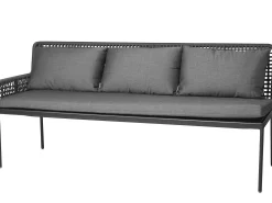 Loungeset Greta Dining Ecke rechts Alu anthrazit Synthetikfaser platin