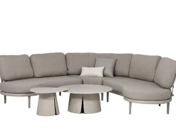 Loungeset Ronda 5-teilig Alu Rope graubeige mit Tischen