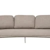 Loungesofa Marbella 3-Sitzer Alu Rope graubeige Teak-Armlehnen