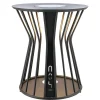 Lounge Tisch Cosilumia round black mit Solar LED Ø52x60cm