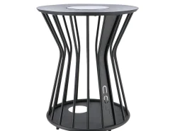Lounge Tisch Cosilumia round black mit Solar LED Ø52x60cm
