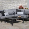 Lounge Tisch Vinpearl 90x90cm Alu anthrazit sintered stone