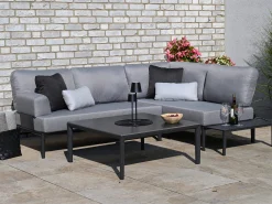 Lounge Tisch Vinpearl 90x90cm Alu anthrazit sintered stone