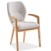 Lugano Teakholz Outdoor Polsterstuhl Alpine beige